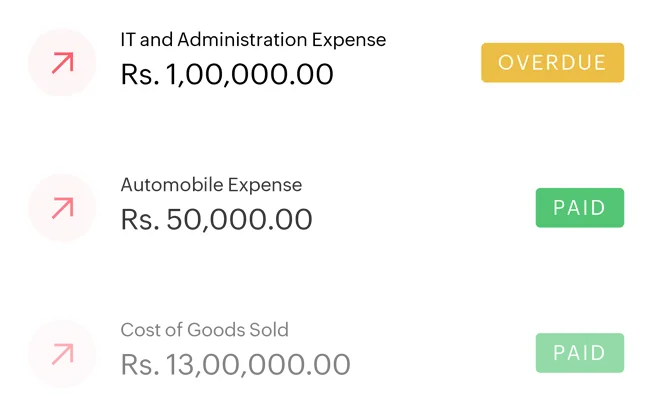 Vendor bills