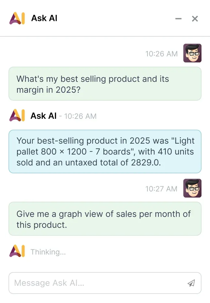 Ask AI across the ERP