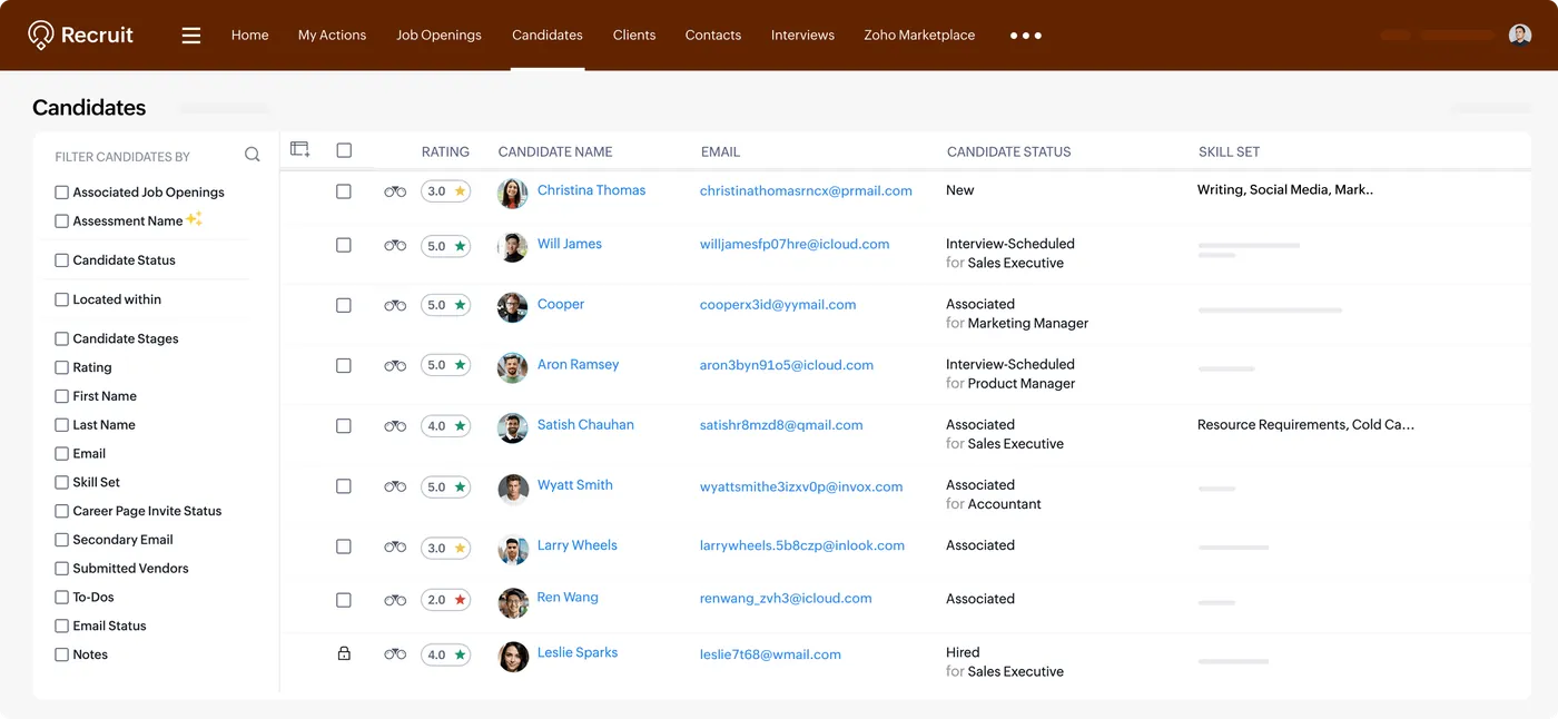 Candidate pipeline
